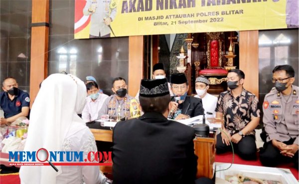 Terjerat Kasus Narkoba, Sepasang Kekasih Harus Menikah di Mapolres Blitar