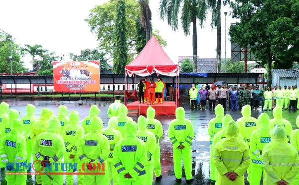 Polres Blitar Kota bersama Pemkot Gelar Apel Kesiapsiagaan Tanggap Bencana